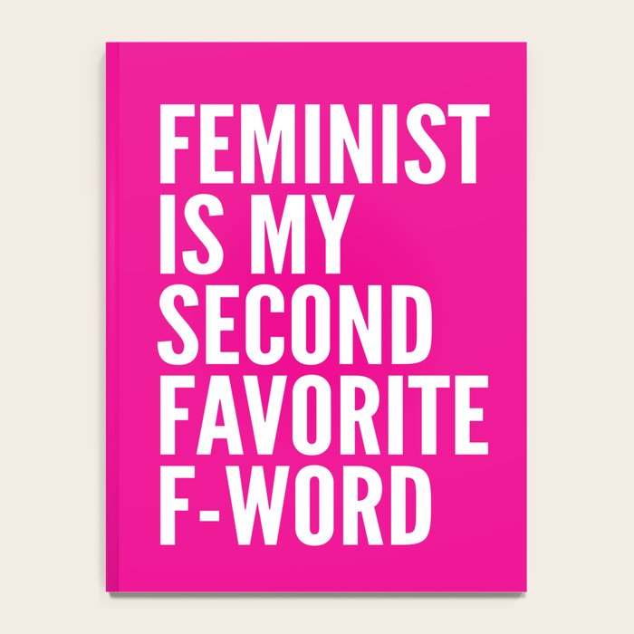 Feminist is My Second Favorite F-Word (Pink) Notebook Gallery Image 4