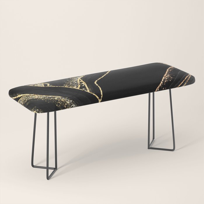 Black Night Glamour Marble Landscape Bench Gallery Image 1
