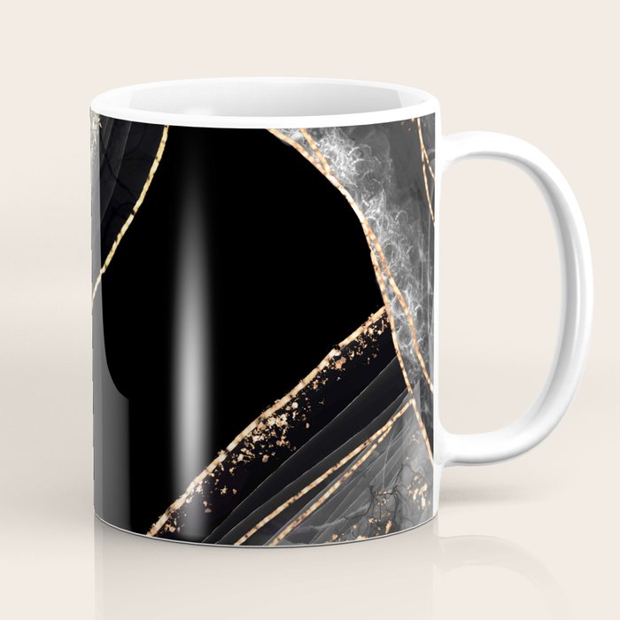 Black Night Glamour Marble Landscape Coffee Mug Gallery Image 1