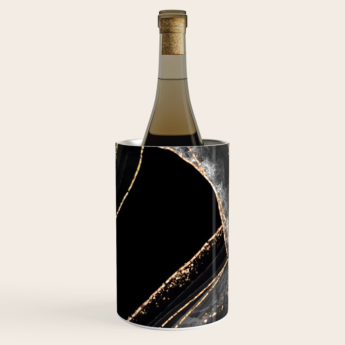 Black Night Glamour Marble Landscape Wine Chiller Gallery Image 3