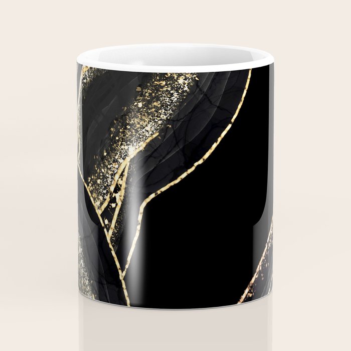 Black Night Glamour Marble Landscape Coffee Mug Gallery Image 4