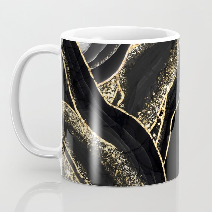 Black Night Glamour Marble Landscape Coffee Mug Gallery Image 3