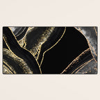 Black Night Glamour Marble Landscape Desk Mat Gallery Image 3
