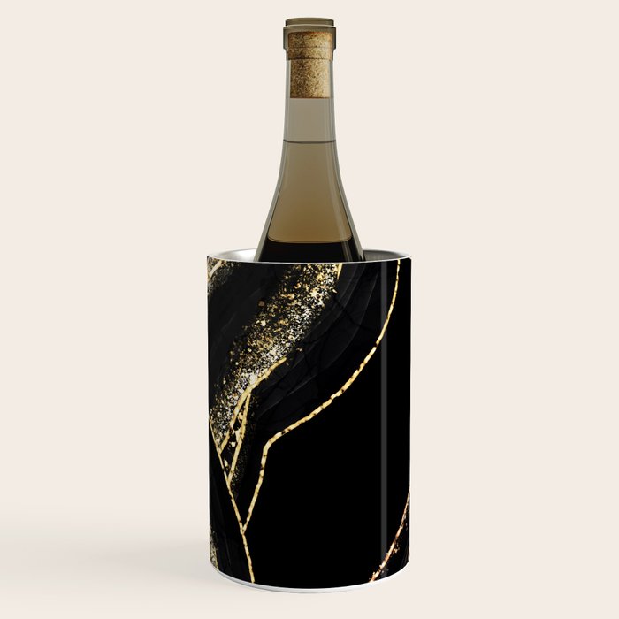 Black Night Glamour Marble Landscape Wine Chiller Gallery Image 1