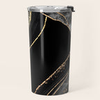 Black Night Glamour Marble Landscape Travel Mug Gallery Image 2