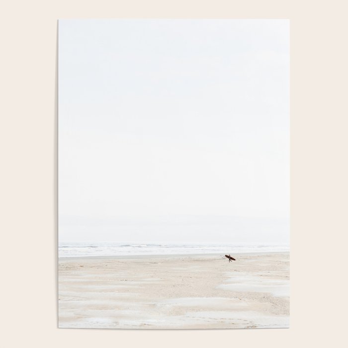 The lone surfer | fine art surf beach photography | Wanderlust at the ocean Poster Gallery Image 4
