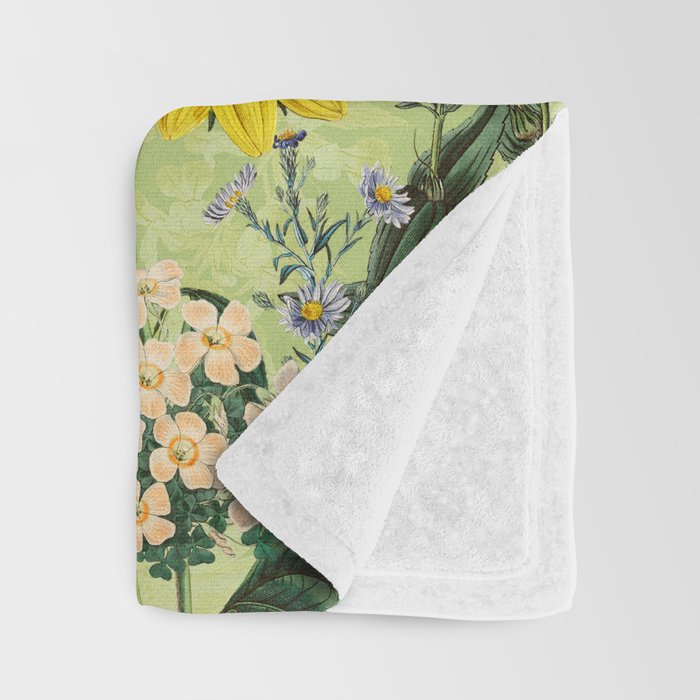 Vintage Floral Garden Throw Blanket Gallery Image 3