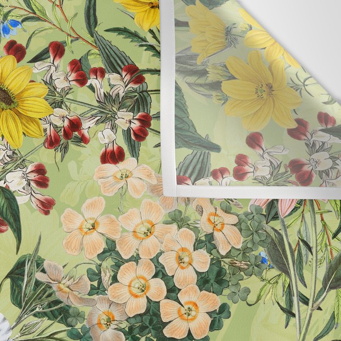 Vintage Floral Garden Wall Tapestry Gallery Image 3