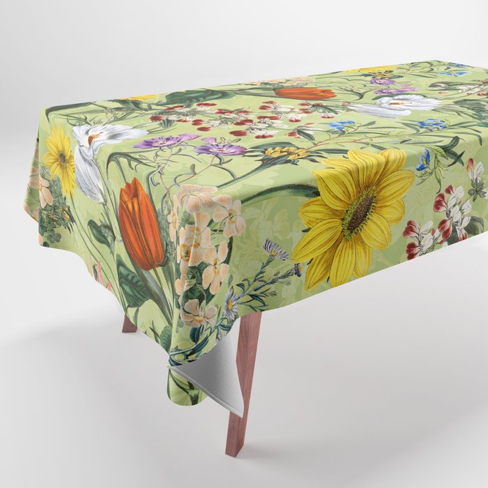 Vintage Floral Garden Tablecloth Gallery Image 1
