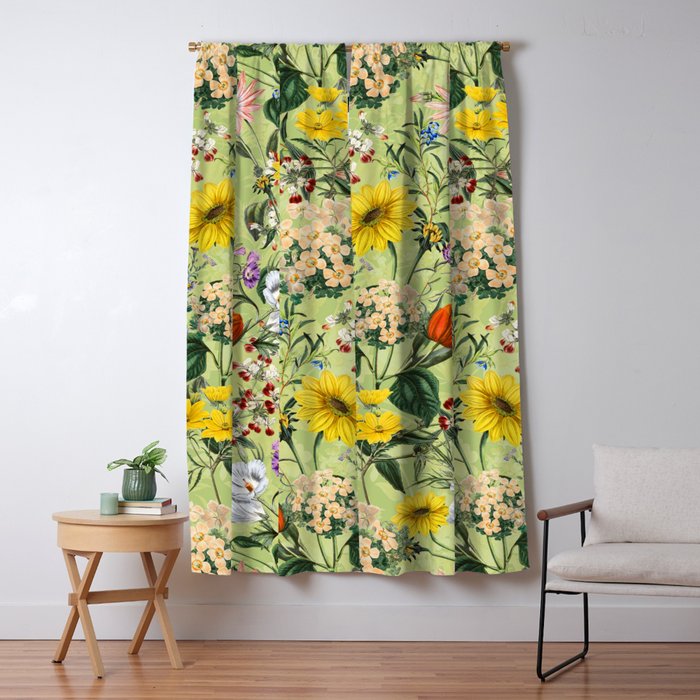 Vintage Floral Garden Window Curtain Gallery Image 5