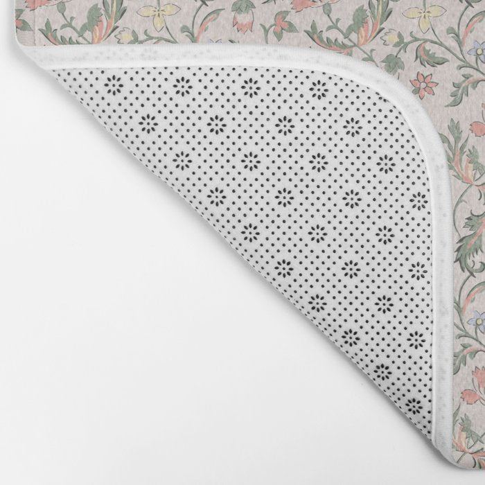 Vintage Bohemian Floral in Pink Bath Mat Gallery Image 2