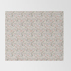Vintage Bohemian Floral in Pink Throw Blanket Gallery Image 2