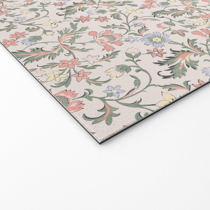 Vintage Bohemian Floral in Pink Welcome Mat Gallery Image 2
