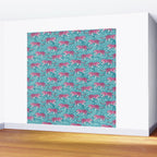 Tigers - Purple and aqua blue  Wall Mural Gallery Image 2