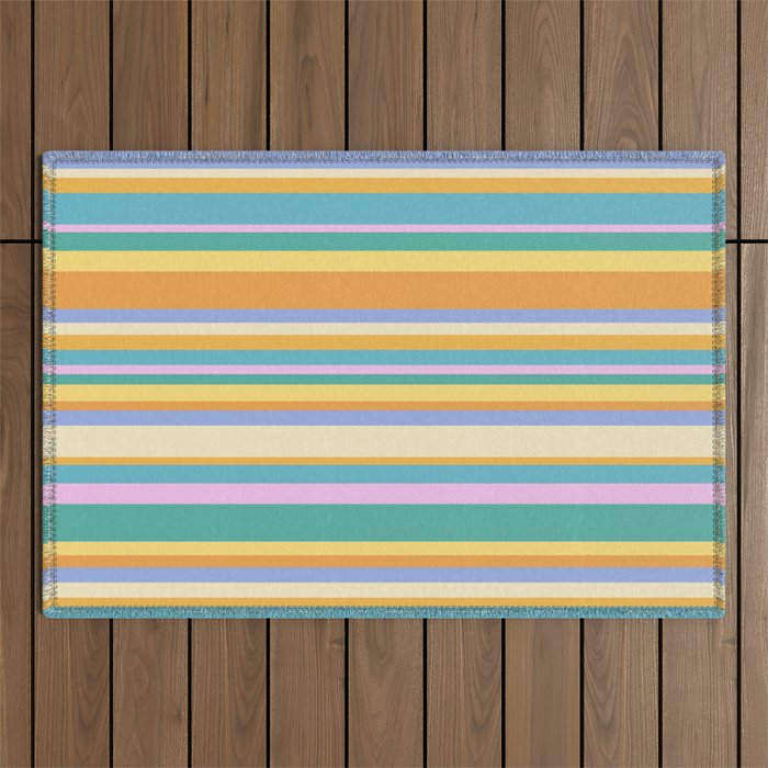 Classic Stripes XXIV - 90s Summer Outdoor Rug Gallery Image 1