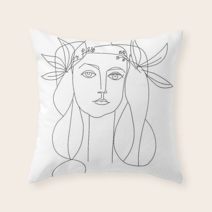 War and Peace by Pablo Picasso Throw Pillow Gallery Image 1