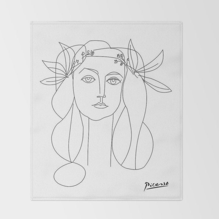 War and Peace by Pablo Picasso Throw Blanket Gallery Image 2