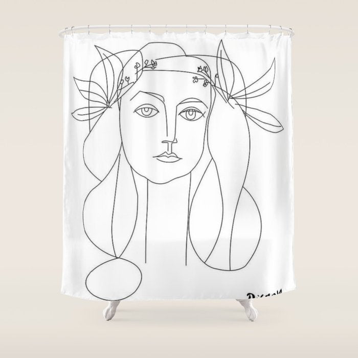 War and Peace by Pablo Picasso Shower Curtain Gallery Image 1