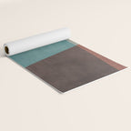 Modern Abstract Artwork Yellow Teal Pink Yoga Mat Gallery Image 2