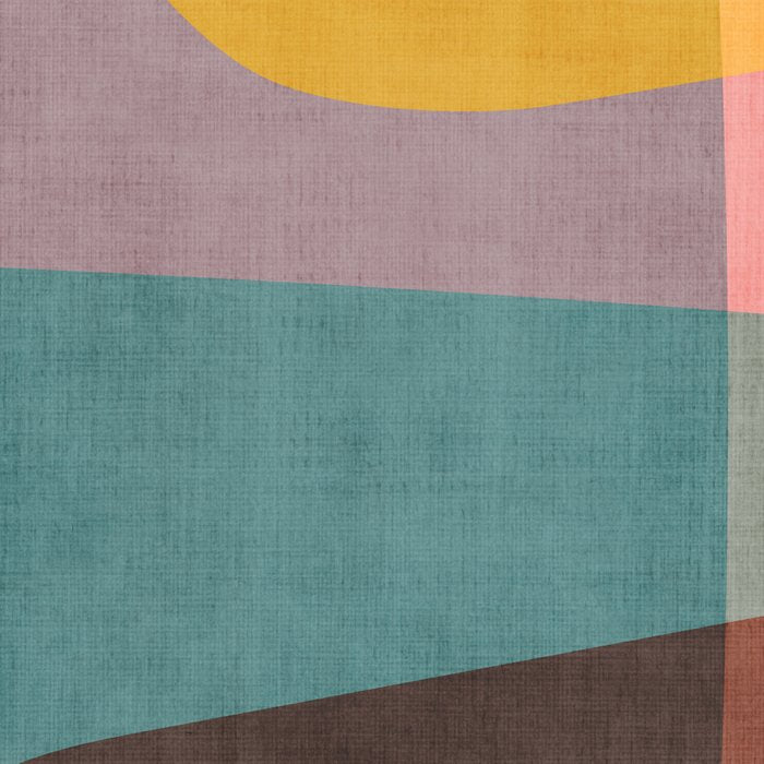 Modern Abstract Artwork Yellow Teal Pink Coffee Mug Gallery Image 2