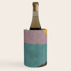Modern Abstract Artwork Yellow Teal Pink Wine Chiller Gallery Image 2