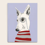Portrait of a greyhound dog with a monocle Notebook Gallery Image 4