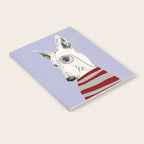 Portrait of a greyhound dog with a monocle Notebook Gallery Image 2