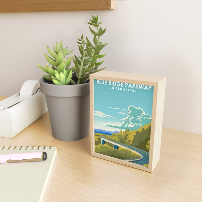 Blue Ridge Parkway United States road trip Travel Poster Mini Art Print Gallery Image 2