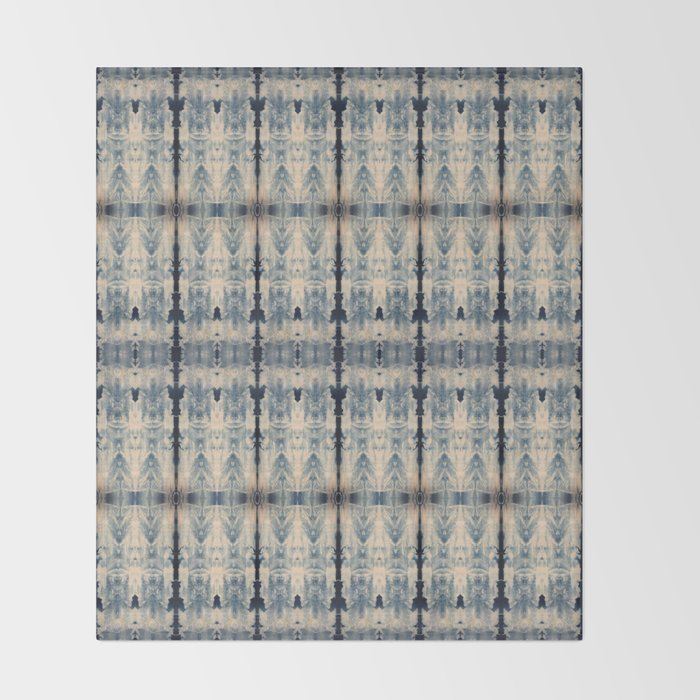 Vintage Shibori Eight Throw Blanket Gallery Image 2