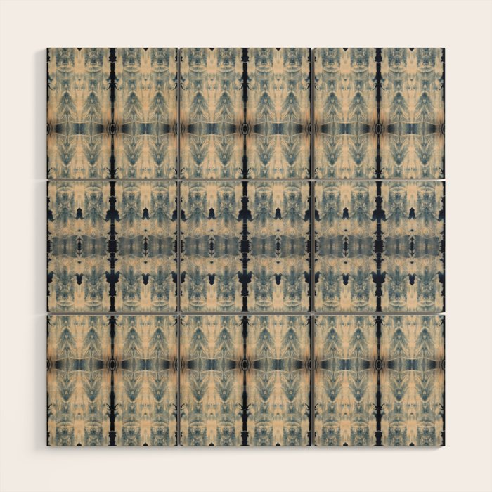 Vintage Shibori Eight Wood Wall Art Gallery Image 1