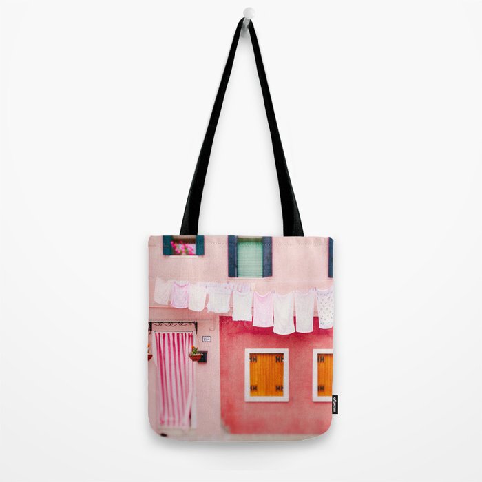Laundry Day in Burano Italy Tote Bag Gallery Image 2