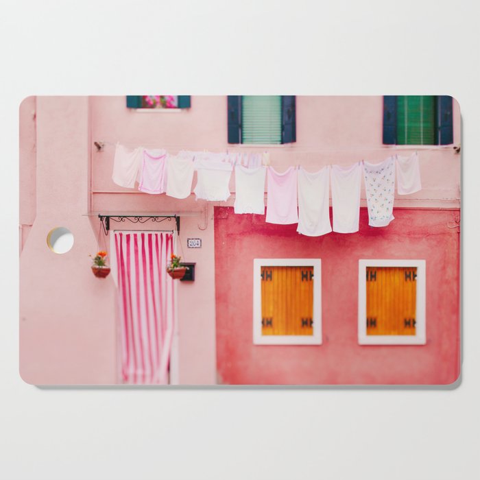 Laundry Day in Burano Italy Cutting Board Gallery Image 1