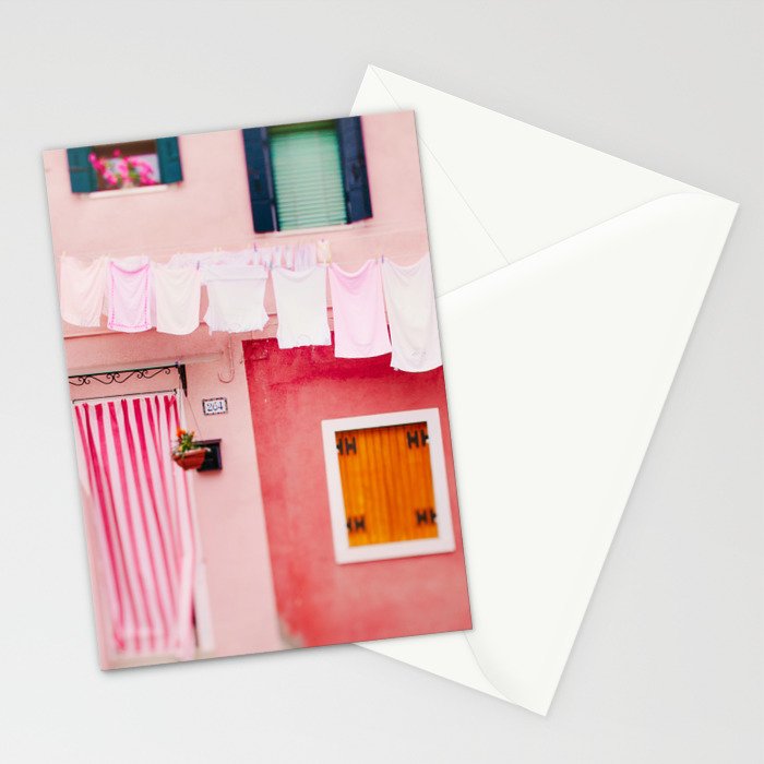 Laundry Day in Burano Italy Stationery Card Gallery Image 2