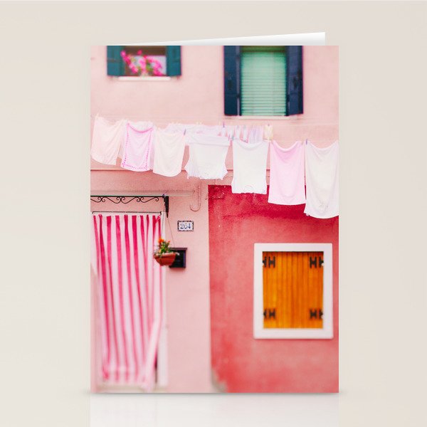 Laundry Day in Burano Italy Stationery Card Gallery Image 2