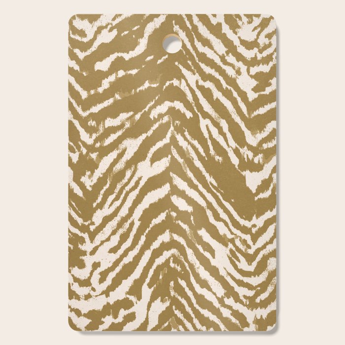 Neutral Zebra Pattern Beige and Cream Cutting Board Gallery Image 1