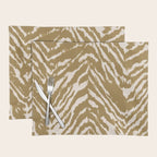 Neutral Zebra Pattern Beige and Cream Placemat Gallery Image 1