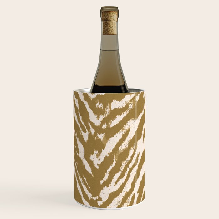 Neutral Zebra Pattern Beige and Cream Wine Chiller Gallery Image 2