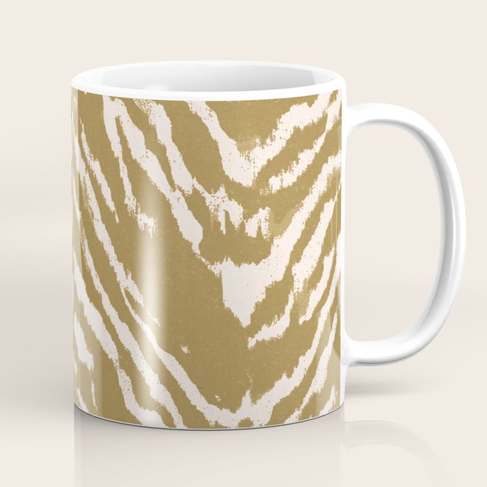 Neutral Zebra Pattern Beige and Cream Coffee Mug Gallery Image 1