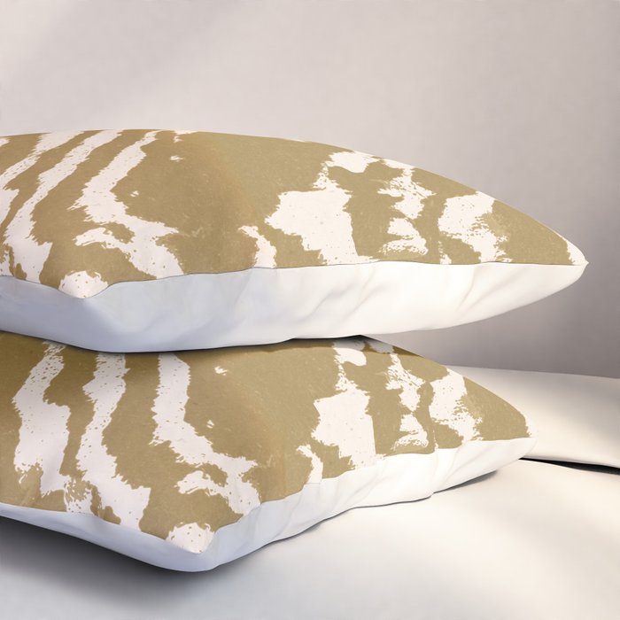 Neutral Zebra Pattern Beige and Cream Pillow Sham Gallery Image 3