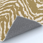 Neutral Zebra Pattern Beige and Cream Rug Gallery Image 4