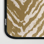 Neutral Zebra Pattern Beige and Cream Laptop Sleeve Gallery Image 3
