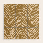 Neutral Zebra Pattern Beige and Cream Wood Wall Art Gallery Image 1