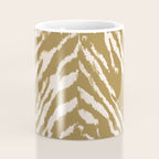 Neutral Zebra Pattern Beige and Cream Coffee Mug Gallery Image 4