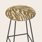 Neutral Zebra Pattern Beige and Cream Stool Gallery Image 2