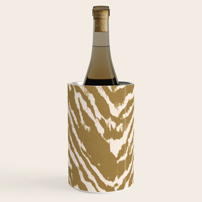 Neutral Zebra Pattern Beige and Cream Wine Chiller Gallery Image 3