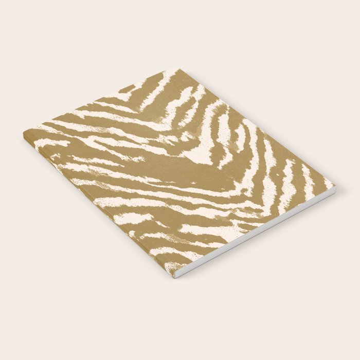 Neutral Zebra Pattern Beige and Cream Notebook Gallery Image 2