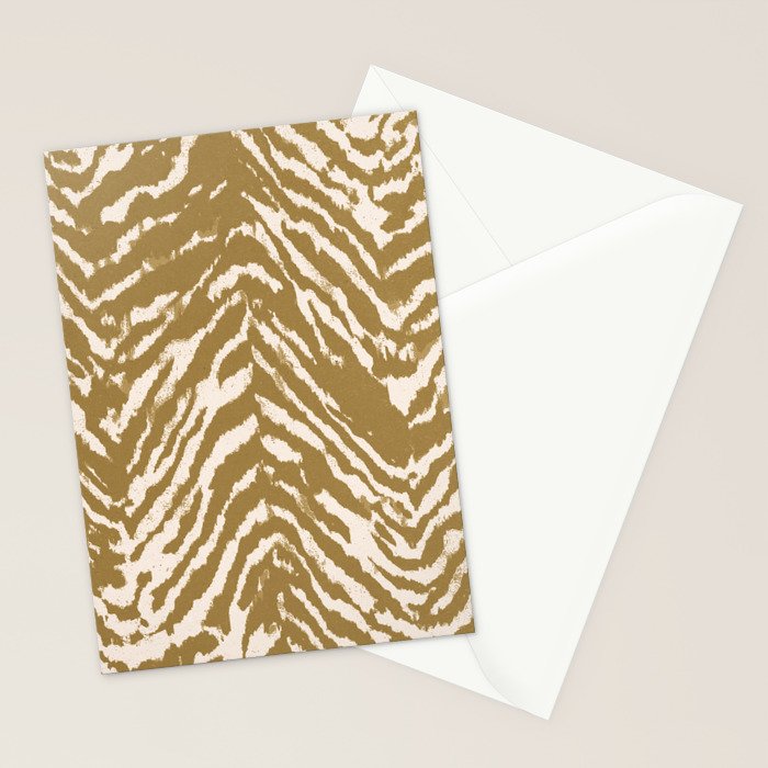Neutral Zebra Pattern Beige and Cream Stationery Card Gallery Image 2