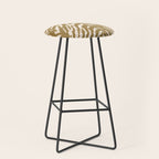 Neutral Zebra Pattern Beige and Cream Stool Gallery Image 1