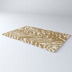 Neutral Zebra Pattern Beige and Cream Rug Gallery Image 3
