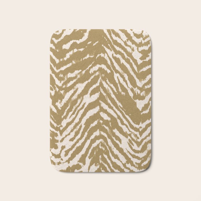 Neutral Zebra Pattern Beige and Cream Bath Mat Gallery Image 1